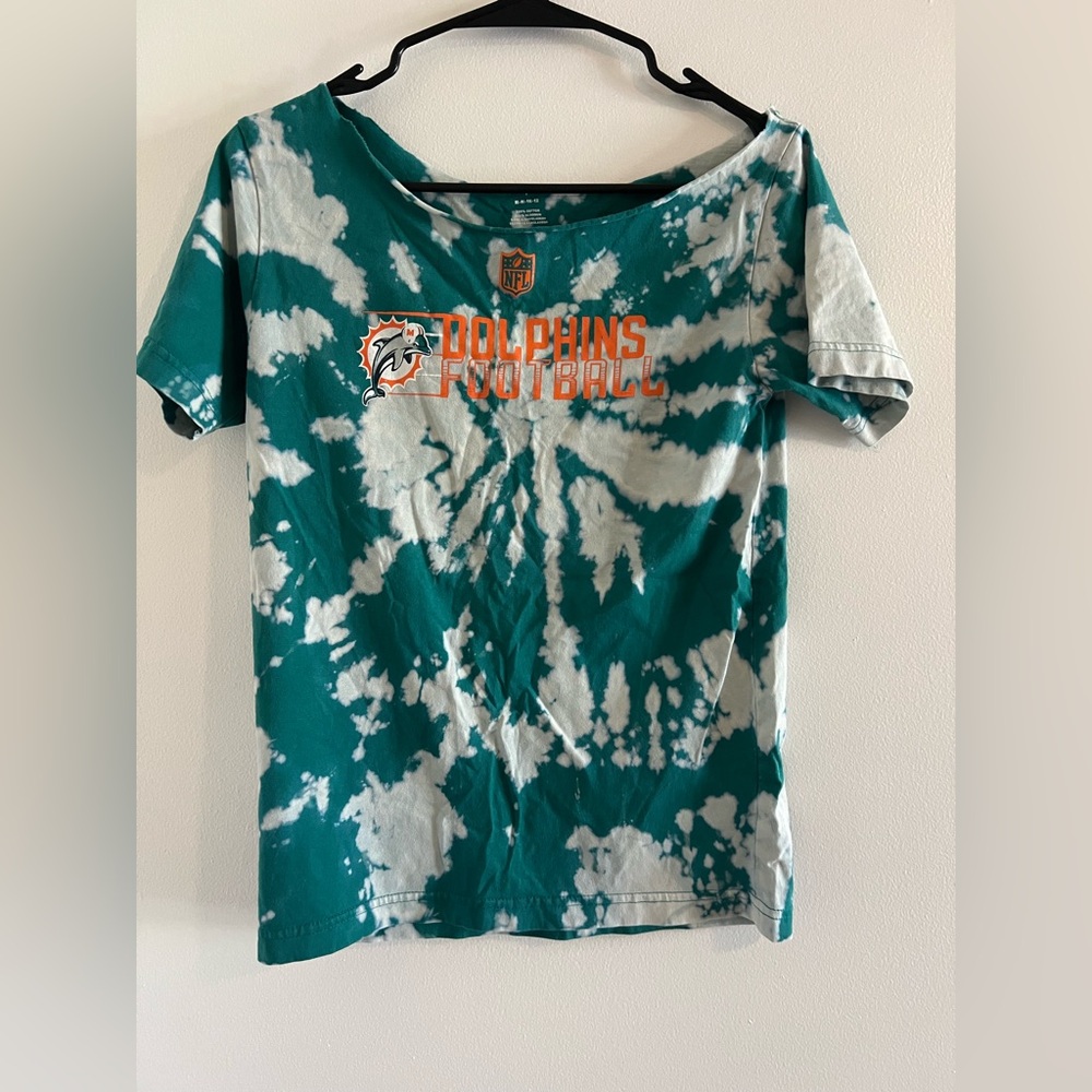 Ladies Miami Dolphins Tie Dye Tee